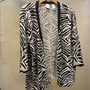 Emma James 2X  Zebra Cardigan